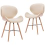Sillas de comedor 2 uds cuero sintético y madera curvada crema von , Essstühle - Ref: Foro24-283143, Preis: 251,89 €, Rabatt: %