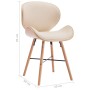Sillas de comedor 2 uds cuero sintético y madera curvada crema von , Essstühle - Ref: Foro24-283143, Preis: 251,89 €, Rabatt: %