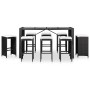 Juego de comedor de jardín 9 piezas ratán sintético negro by , Garden sets - Ref: Foro24-43966, Price: 512,87 €, Discount: %
