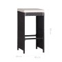 Juego de comedor de jardín 9 piezas ratán sintético negro by , Garden sets - Ref: Foro24-43966, Price: 512,87 €, Discount: %