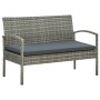 Set de muebles de jardín 5 pzas y cojines ratán sintético gris by , Garden sets - Ref: Foro24-45790, Price: 321,09 €, Discoun...