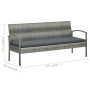 Set de muebles de jardín 5 pzas y cojines ratán sintético gris by , Garden sets - Ref: Foro24-45790, Price: 321,09 €, Discoun...