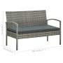 Set de muebles de jardín 5 pzas y cojines ratán sintético gris de , Conjuntos de jardín - Ref: Foro24-45790, Precio: 337,44 €