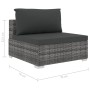 Set de muebles de jardín 8 pzas y cojines ratán sintético gris von , Gartensets - Ref: Foro24-46820, Preis: 625,50 €, Rabatt: %