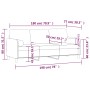 Sofá de 3 plazas con cojines terciopelo negro 180 cm von , Sofas - Ref: Foro24-3200896, Preis: 280,44 €, Rabatt: %