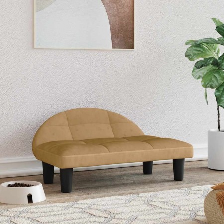 Cama para perros de terciopelo marrón 70x52x30 cm by , Beds for dogs - Ref: Foro24-171943, Price: 62,81 €, Discount: %