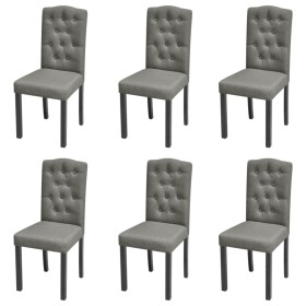 Sillas de comedor 6 unidades de tela gris de , Sillas de comedor - Ref: Foro24-272247, Precio: 399,25 €, Descuento: %