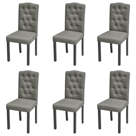 Sillas de comedor 6 unidades de tela gris de , Sillas de comedor - Ref: Foro24-272247, Precio: 428,15 €, Descuento: %