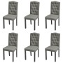 Sillas de comedor 6 unidades de tela gris de , Sillas de comedor - Ref: Foro24-272247, Precio: 428,15 €, Descuento: %