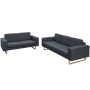 Set de sofás de 2 y 3 plazas gris oscuro by , Sofas - Ref: Foro24-273816, Price: 863,46 €, Discount: %