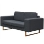 Set de sofás de 2 y 3 plazas gris oscuro by , Sofas - Ref: Foro24-273816, Price: 863,46 €, Discount: %