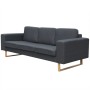 Set de sofás de 2 y 3 plazas gris oscuro by , Sofas - Ref: Foro24-273816, Price: 863,46 €, Discount: %