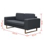 Set de sofás de 2 y 3 plazas gris oscuro by , Sofas - Ref: Foro24-273816, Price: 863,46 €, Discount: %