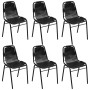 Sillas de comedor 6 unidades cuero auténtico negro von , Essstühle - Ref: Foro24-274394, Preis: 685,40 €, Rabatt: %