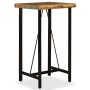 Set muebles de bar 3 pzas madera maciza reciclada cuero genuino von , Möbelsets für Küchen und Esszimmer - Ref: Foro24-275139...