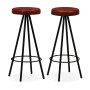 Set muebles de bar 3 pzas madera maciza reciclada cuero genuino von , Möbelsets für Küchen und Esszimmer - Ref: Foro24-275139...
