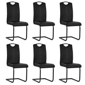Sillas de comedor voladizas 6 unidades cuero sintético negro von , Essstühle - Ref: Foro24-275463, Preis: 421,82 €, Rabatt: %