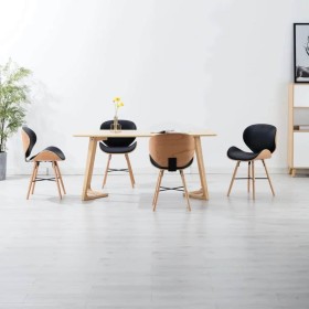 Sillas de comedor 4 uds cuero sintético y madera curvada negro von , Essstühle - Ref: Foro24-279505, Preis: 418,77 €, Rabatt: %