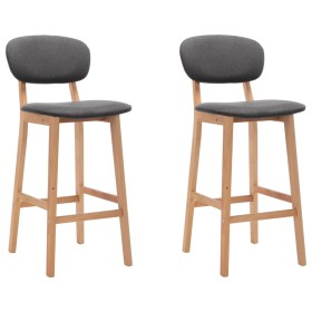 Taburetes de cocina 2 unidades tela gris oscuro by , Kitchen stools - Ref: Foro24-289368, Price: 159,87 €, Discount: %