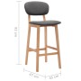 Taburetes de cocina 2 unidades tela gris oscuro von , Küchenhocker - Ref: Foro24-289368, Preis: 159,87 €, Rabatt: %
