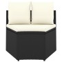 Set de sofás de jardín 2 piezas y cojines ratán sintético negro de , Sofás de exterior - Ref: Foro24-310464, Precio: 175,41 €...