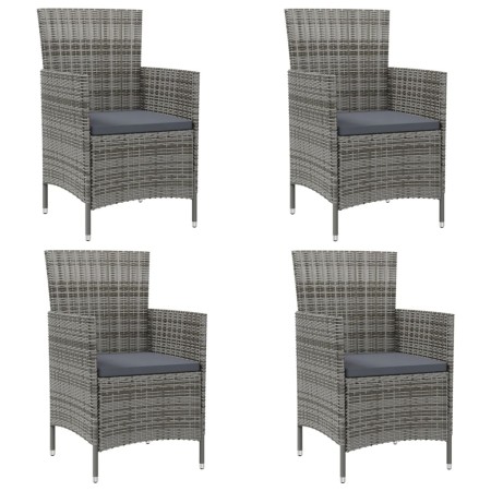 Sillas de jardín 4 unidades con cojines ratán sintético gris von , Gartenstühle - Ref: Foro24-316690, Preis: 294,96 €, Rabatt: %