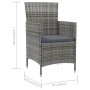 Sillas de jardín 4 unidades con cojines ratán sintético gris von , Gartenstühle - Ref: Foro24-316690, Preis: 294,96 €, Rabatt: %