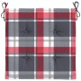 Cojines de silla de jardín 2 uds tela a cuadros rojo 50x50x3 cm by , Cushions for chairs and sofas - Ref: Foro24-314068, Pric...