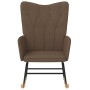Silla mecedora de tela marrón by , Rocking chairs - Ref: Foro24-327614, Price: 111,53 €, Discount: %