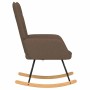 Silla mecedora de tela marrón by , Rocking chairs - Ref: Foro24-327614, Price: 111,53 €, Discount: %