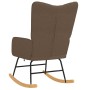 Silla mecedora de tela marrón by , Rocking chairs - Ref: Foro24-327614, Price: 111,53 €, Discount: %