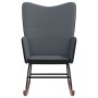 Silla mecedora de terciopelo y PVC gris oscuro von , Schaukelstühle - Ref: Foro24-327876, Preis: 102,33 €, Rabatt: %