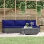 Set de muebles de jardín 4 pzas y cojines ratán sintético gris de , Conjuntos de jardín - Ref: Foro24-317573, Precio: 248,35 ...