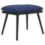 Reposapiés tela y cuero sintético azul 45x29,5x35 cm by , Ottomans - Ref: Foro24-341519, Price: 34,07 €, Discount: %