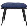 Reposapiés tela y cuero sintético azul 45x29,5x35 cm by , Ottomans - Ref: Foro24-341519, Price: 34,07 €, Discount: %