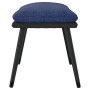 Reposapiés tela y cuero sintético azul 45x29,5x35 cm by , Ottomans - Ref: Foro24-341519, Price: 34,07 €, Discount: %