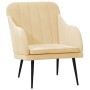 Sillón de terciopelo color crema 63x76x80 cm by , Armchairs - Ref: Foro24-351462, Price: 100,54 €, Discount: %
