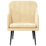 Sillón de terciopelo color crema 63x76x80 cm de , Sillones - Ref: Foro24-351462, Precio: 100,45 €