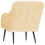 Sillón de terciopelo color crema 63x76x80 cm by , Armchairs - Ref: Foro24-351462, Price: 100,54 €, Discount: %