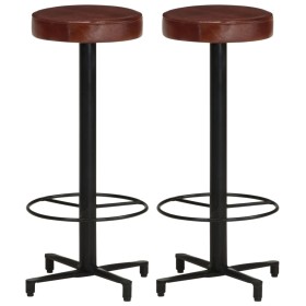 Taburetes de barra de cocina 2 unidades cuero auténtico 76 cm de , Taburetes de cocina - Ref: Foro24-321967, Precio: 171,37 €...
