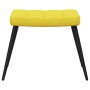 Sillón de relax con reposapiés tela amarillo mostaza