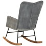 Silla mecedora de lona vintage gris de , Mecedoras - Ref: Foro24-339685, Precio: 117,02 €, Descuento: %