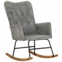 Silla mecedora de lona vintage gris de , Mecedoras - Ref: Foro24-339685, Precio: 117,02 €, Descuento: %