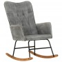 Silla mecedora de lona vintage gris de , Mecedoras - Ref: Foro24-339685, Precio: 117,02 €, Descuento: %