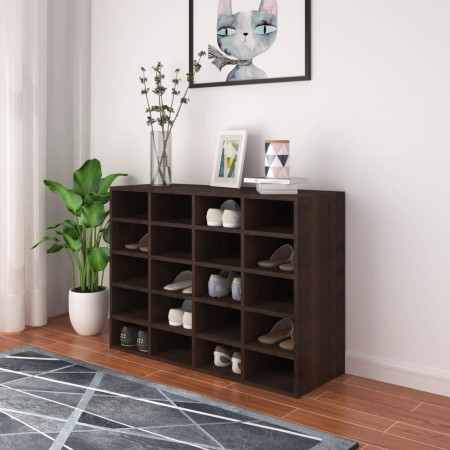 Zapatero madera de ingeniería roble ahumado 92x30x67,5 cm de , Zapateros y organizadores de calzado - Ref: Foro24-340219, Pre...