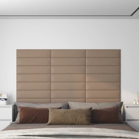 Paneles pared 12 uds cuero sintético capuchino 60x15 cm 1,08 m² de , Recubrimiento de paredes - Ref: Foro24-343831, Precio: 3...