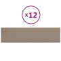 Paneles pared 12 uds cuero sintético capuchino 60x15 cm 1,08 m² de , Recubrimiento de paredes - Ref: Foro24-343831, Precio: 3...