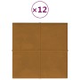 Paneles de pared 12 uds terciopelo marrón 30x30 cm 1,08 m² de , Recubrimiento de paredes - Ref: Foro24-344049, Precio: 35,85 ...