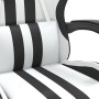 Silla gaming giratoria reposapiés cuero sintético blanco negro de , Sillones para videojuegos - Ref: Foro24-349541, Precio: 1...