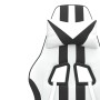 Silla gaming giratoria reposapiés cuero sintético blanco negro de , Sillones para videojuegos - Ref: Foro24-349541, Precio: 1...
